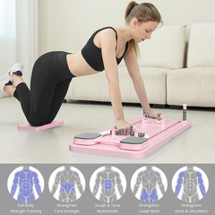 Foldable Pilates Reformer with Resistance Bands & Yoga Stick – Home Pilates Mach