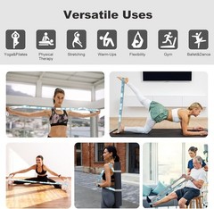 Durable Non-Elastic Stretch Strap for Physical Therapy and Yoga, 10 Loops Stretc