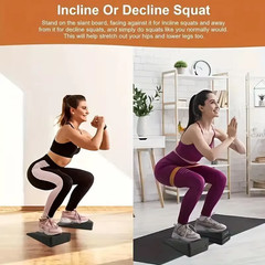 3Pcs Yoga Wedge Stretch Slant Boards Adjustable Bricks Squat Wedge Blocks for Ex