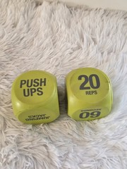 Lime Green Workout Cubes HIIT Interval Workouts Exercises