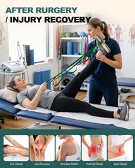75″ Non-Stretch Physical Therapy Strap with Loops for Knee & Hip Recovery
