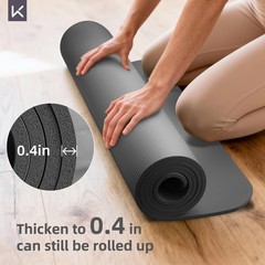 Extra Thick 10mm Non-Slip Yoga Mat 72″x32″ for Men & Women – Cushioned Exercise