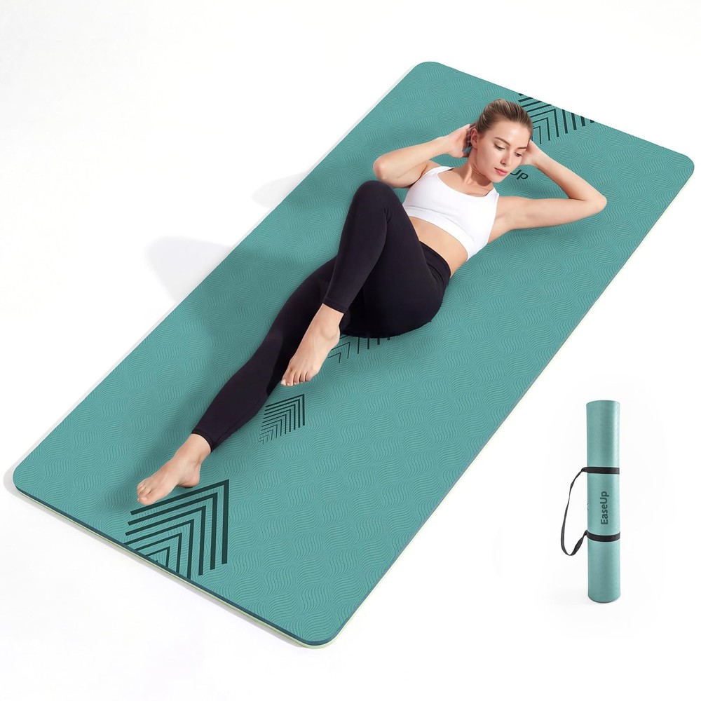 Large yoga mat,73’x35.5’x0.4’,extra thick and wide,10mm pilates mat,non-slip …
