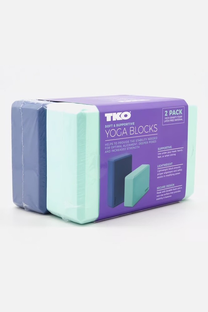 TKO Soft And Supportive Yoga Blocks 2 pack Stretch