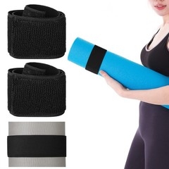 Honoson 4 Pcs Nylon Yoga Mat Strap Stretchable 23 x 2 x 1.37 inches, Black
