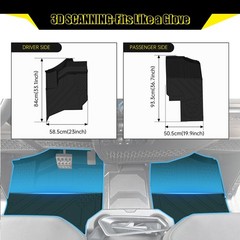 Floor Mats for Ranger XD 1500/ Crew 2024+, TPE Front Row Floor Liners Compati…