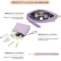 15.6″ Vegan Leather Laptop Bag for Women Lightweight Water-Resistant Purple
