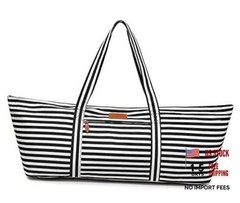Large Yoga Mat Bag for Women Men, Travel Gym Bag for Pilates Office Stripe