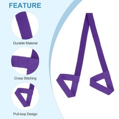 4Pcs Yoga Mat Strap Adjustable Yoga Mat Carrier Straps Sling, Dark Purple