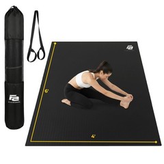 Oversized 6â€™ X 4â€™ Extra Large Workout Mat with Carry Bag & Straps â€” Hea…