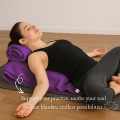 Yogikuti Iyengar Cotton Yoga Blanket Set of Four- Thick Handwoven Yoga Blanke…