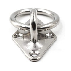 Ceiling Wall Mount Hook Heavy Duty Anchor Diamond Pad Eye Plate With Ring 5mm…