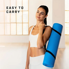 Yoga Mat Sling Strap Adjustable Shoulder Straps Sling Fitness Black Polyester