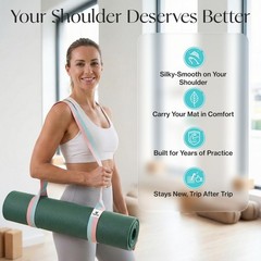 Yoga Mat Strap (2 Sizes) with Extra Thick & Comfy Delicate Texture, Adjustabl…
