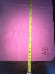 YOGAER Travel Yoga Mat Foldable Thin Mats for Travelling PINK 71.5″ x 24″