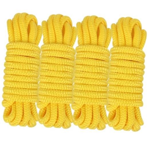 Dock Lines Boat Lines for Docking with Loop Double Braided Marine Mooring