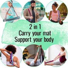 Yoga Mat Strap – Extra Soft & Thick Cotton Carrier for All Mats | Adjustable …