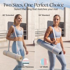 Yoga Mat Strap (2 Sizes) with Extra Thick & Comfy Delicate Texture, Adjustabl…