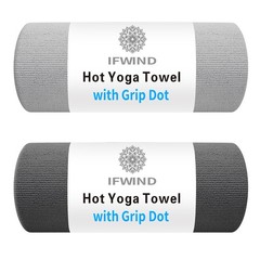 Ifwind 2 Pack Yoga Mat Towels Grip Dotanti-Slip Hot Yoga Towelabsorbent