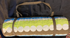 Yoga or Sleep Quilted Mat with Pillow by Jay Franco & Sons 24″ x 66″ EUC