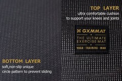 Gxmmat Large Yoga Mat 72″x 48″(6’x4′) x 7mm for Pilates Stretching Home Gym Work
