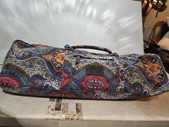 KindFolk Yoga Mat Bag Canvas Colorful Well Made Very Clean Zippered Bag & Pocket