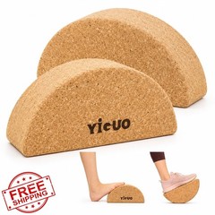 YIGUO 1 Cork Yoga Block Calf Stretcher