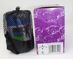 Angelbeauty Microfiber Thickness Non-Slip Hot Yoga Towel with Carry Bag 72″ Blue