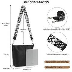 TANTOMI Crossbody Bags for Women Trendy Vegan Leather Purses and Hobo Black