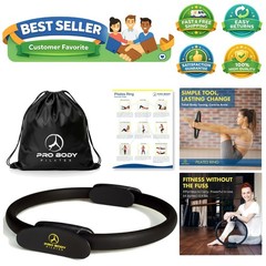 Fitness Circle – 14 Inch Pilates Ring for Focusing on Toning Inner Thighs, Ar…