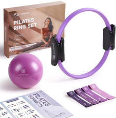 Pilates Ring Set – 14″ Anti-Deformation Magic Circle with Padded Handles, Mini B