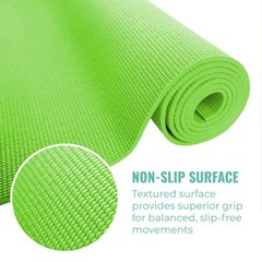 12-Pack Non-Slip Yoga Mats 68″x24″ – 4mm Thick Exercise Mat with Carry Strap for