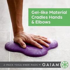 Gaiam Yoga Knee Pads (Set of 2) – Yoga Props and Accessories for Women/Men Cushi