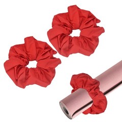 Yoga Mat Scrunchy, Yoga Mat Strap Band 2 Pcs & Cotton & Red