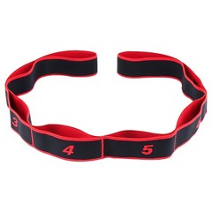 Fitness Tension Band for Stretching and Yoga 8 Loops Numbered Yoga Strap Elastic