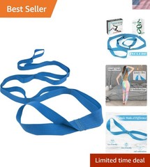 Durable Yoga Stretch Strap with 10 Loops – Perfect for Yoga and Physical Therapy