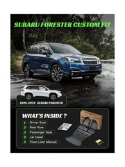 TPE Floor Mats &Trunk Mat for Subaru Forester 2019-2024 with Backrest Mat，