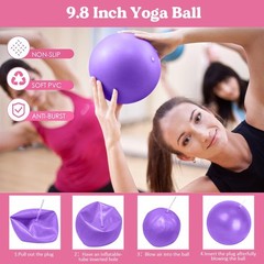 Pilates Ring 13 Piece Set,Pilates Kit for Women Exercise Equipment Accessories D