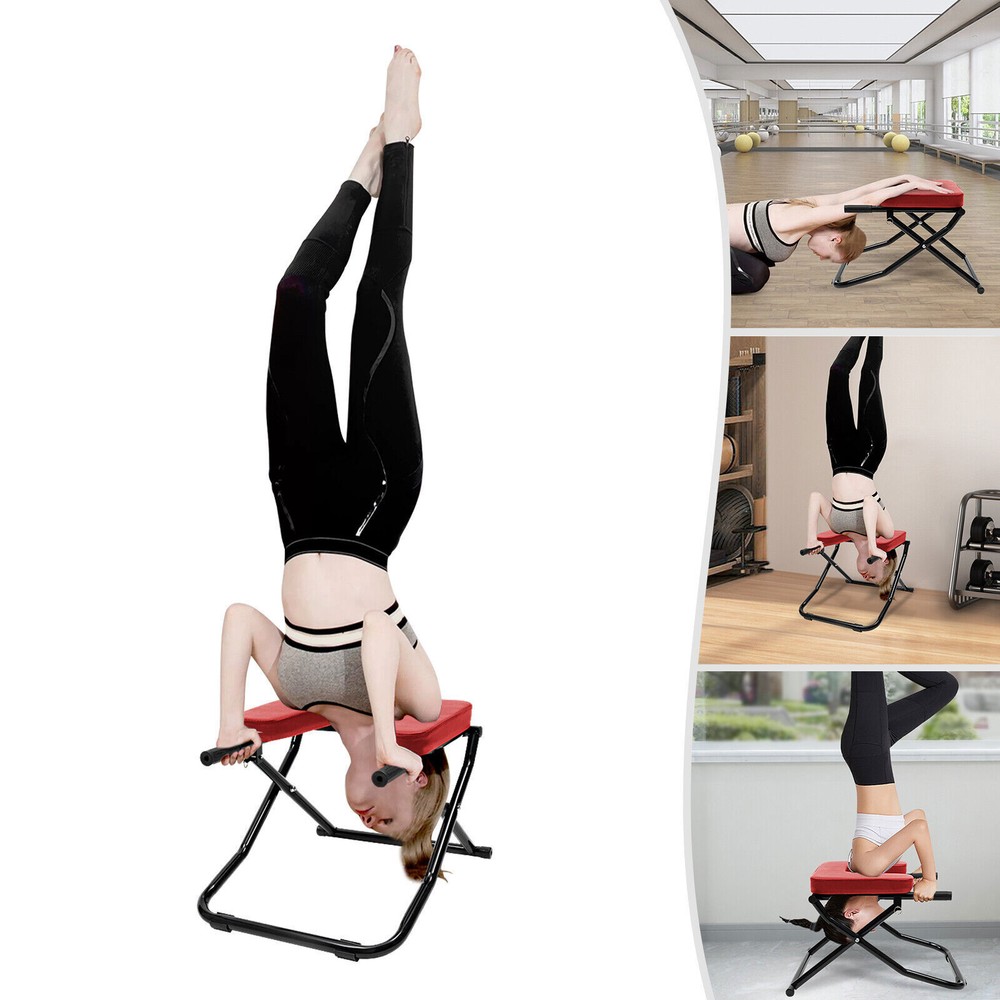 Yoga Headstand Bench Exercise Workout Fitness Training Chair Stand Equipment