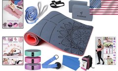 1/3 Yoga Mat Thick, Yoga Kit and Sets for Beginners Include High Density Yoga…