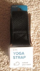 EVOLVE By GAIAM Black 6ft Yoga Stretching Strap 100% Polyester Brand New