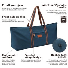 with Multi-Functional Storage Pockets Full-Zip Extra Large Yoga Mat Tote Bag …
