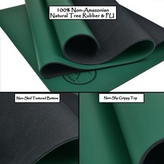 Hot Yoga Mat Non Slip-72 inch Professional Natural Yoga Mat, Pliates Mat, Str…