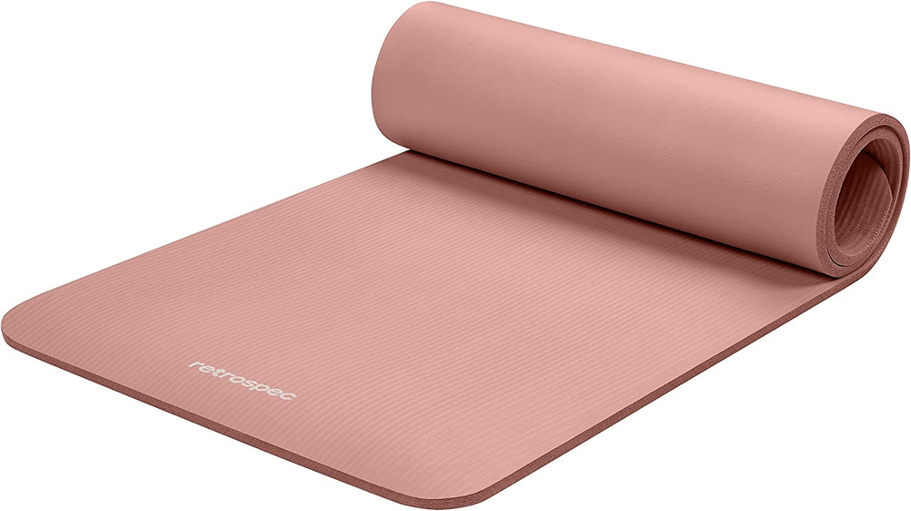 Solana Yoga Mat Thick 1/2In Non-Slip Workout Mat with Nylon Strap – 72X24In Exer
