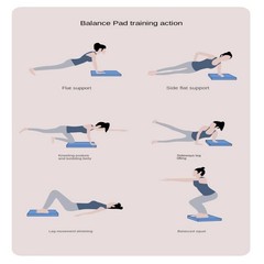 Foam Balance Yoga Mat Waist Training TPE Balance Mat Ankle Knee9259