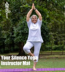 CIGOCIVI Foldable Thick Yoga Mat with Asanas Poses -Christmas Gifts Purple