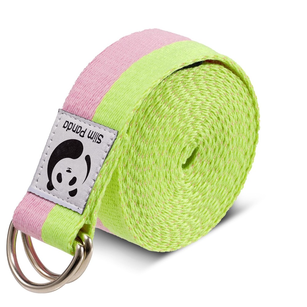 Yoga Strap for Stretching,Cotton Yoga Strap with Adjustable D-Ring Buckle,Non…