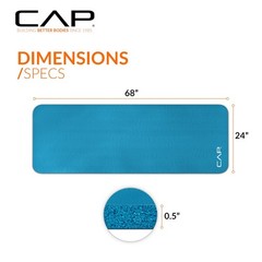 High Density 1/2-Inch Yoga Mat with Strap – Non-Slip, Durable, Multiple Colors