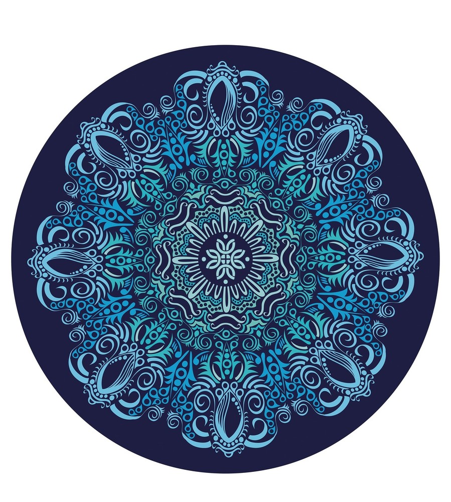 Pilates Mat Round Oversize Yoga Mat Suede Rubber Non-Slip Dia 140cm Exercise …