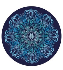 Pilates Mat Round Oversize Yoga Mat Suede Rubber Non-Slip Dia 140cm Exercise …
